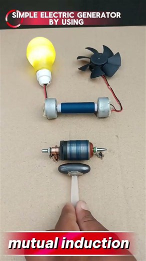 Magic of science | make a simple electric generator by using mutual induction principle #amazingscie