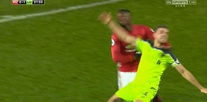 Pogba escapes red card, WWE-style tackle on Henderson not seen by referee (Photo/Video)