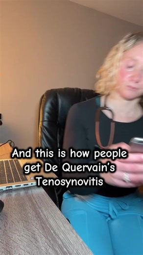 Stop scrolling if your thumb or wrist hurts!!! I’m Deanna, a PA-C. I work in orthopedics, and I’ve seen this countless times This is De Quervain’s tenosynovitis Inflammation of the tendons that connect your forearm to your thumb (abductor pollicis longus & extensor pollicis brevis) -Repetitive scrolling/texting -Repetitive lifting (esp moms lifting babies) -Overuse without rest When these tendons get irritated, gripping and scrolling hurt. Treatment may include: ✔️ Rest ✔️ Bracing ✔️ Anti-inflam