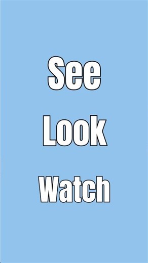 See vs Look vs Watch in English#learnenglishgrammar #actenglish #englishtoday #englishvoi #english