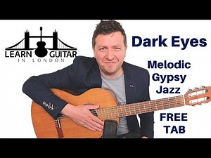 Dark Eyes - Classical Fingerstyle Guitar Lesson - Awesome Melodic Gypsy Jazz song - Drue James