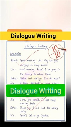 🔴 Dialogue Writing | Easy English Conversation Format #Shorts