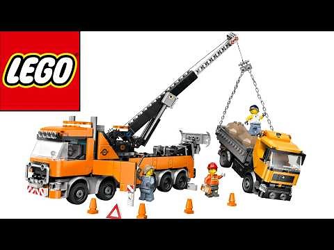 Lego City 60467 Heavy-Duty Recovery Tow Truck with Crane Speed Build
