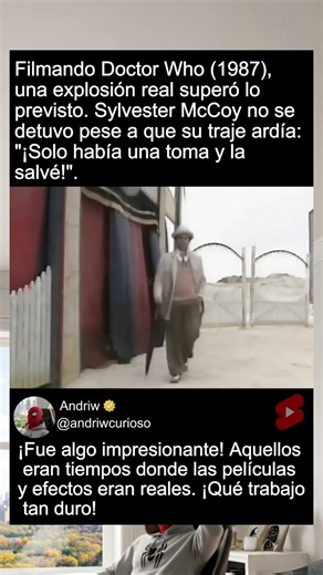 Filmando Doctor Who (1987), una explosión real superó lo previsto...