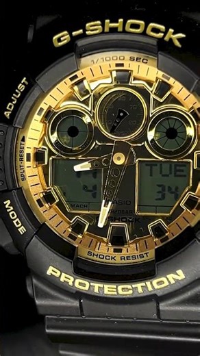 G-SHOCK GA-100GGB-1A9 🖤💛 Bold Black & Gold Toughness | G-SHOCK Style #Shorts