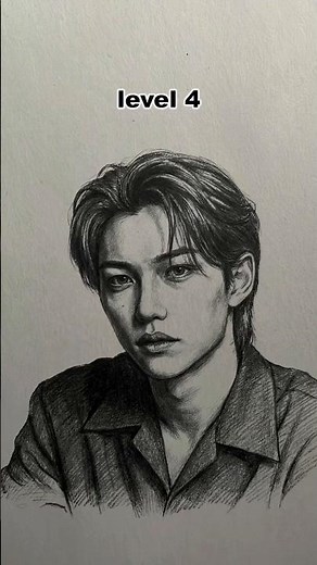 5 Levels of Stray Kids Felix Drawing! 🖤🐥 #art #straykids #felix #draw #shorts