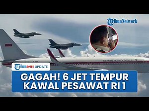 In a show of force, six fighter jets escort Prabowo's presidential plane to Magelang to celebrate...