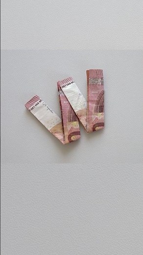 Fold Money W - Buchstabe W aus Geld falten #foldmoney #diy #geldgeschenk
