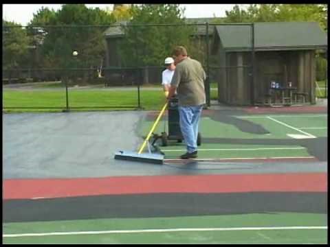 SportMaster: Tennis Court Resurfacing - Mixing and Applying Acrylic Resurfacer