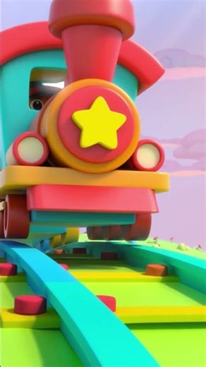 All Aboard! 🚂🌈 Drive the Colorful Train! 🍩 #donuppy #nurseryrhymes #babybus