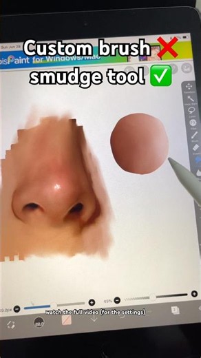 How to blend using SMUDGE tool #digitalart #art #ibispaintx #drawing #smartphone