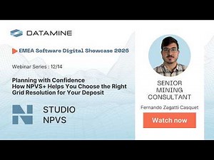 Datamine live 2026 | Planning with confidence On how NPVS+ helps you choose the right grid