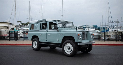 zero labs electrifies classic land rover, celebrating retro design with 'anti-cyber truck'