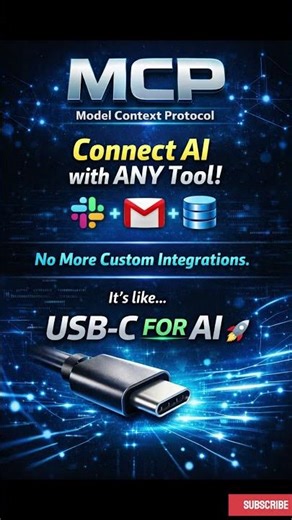 MCP Explained in 10 Seconds| USB-C for AI!#ai #mcp #aitools #automation #claudecode