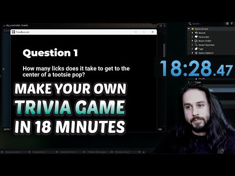 Make Your Own Trivia Game in 18 Minutes! GameMaker Studio 2 Speedrun