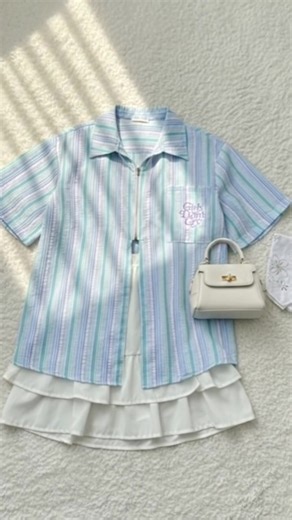 ชุดเซ็ทเสื้อเชิ้ตแฟชั่นน่ารักสำหรับหญิง