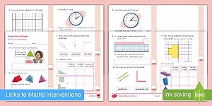 Year 4 Properties of Shapes Baseline Assessment and Tracker