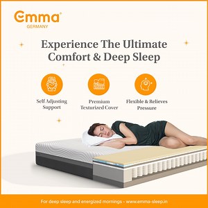 Experience the pinnacle of sleep science with Emma Wave II – the mattress that truly understands your sleep needs. Enjoy self-adjusting support, a premium texturized cover, and flexible, pressure-relieving comfort. #WaveII #Wave2 #EmmaWave2 #EmmaMattress #EmmaIndia | Emma Mattress