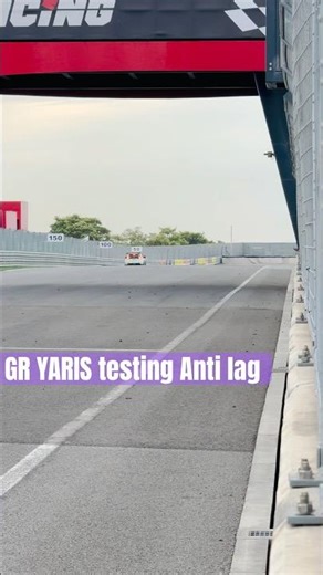 GR Yaris testing anti lag at race track