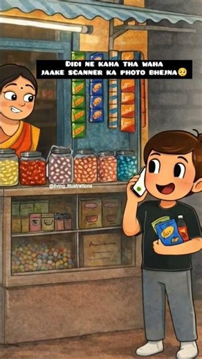 Didi phone nahi utta rahe hai 🥺 #didi #funny #doodle #illustrationnation #trendingshorts