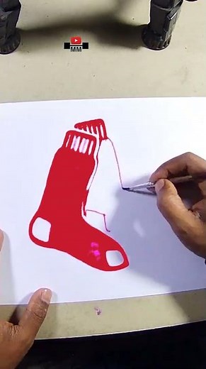 How to draw the Boston Red Sox logo #shorts