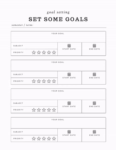 Printable Student Planner PDF Academic Organizer Assignment and Grade Tracker Semester Study Binder - Etsy