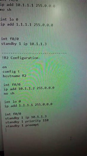 HSRP lab Configuration. #ccna #networkdiscovery