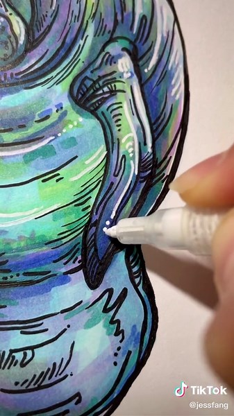 Manatee Drawing Process - Step by Step Tutorial