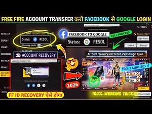 Free Fire Id Transfer Facebook To Google🤯 How To Account Recovery Successfully In Free Fire Settings