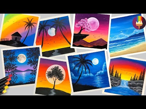 8 Easy Oil Pastel Drawing ideas for Beginners