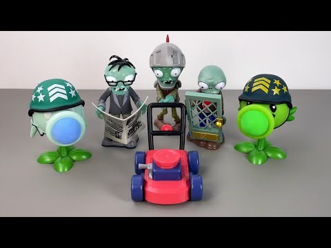 6 Minute ASMR Unboxing: Plants vs. Zombies Pea Shooter vs. Knight Zombie Toys | Toy Review