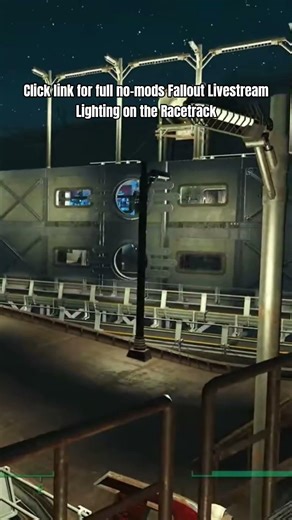 Lighting on the Racetrack at Night no mods 'Real Time Settlement Building'