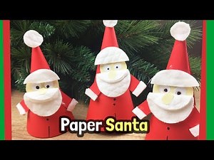 DIY crafts for Christmas - Cute paper Santa Claus craft with just paper and cosmetic tissues