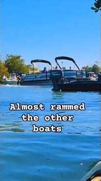 Someones pontoon boat got loose at the marina