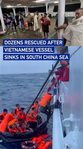 Dozens rescued after Vietnamese vessel sinks in South China Sea