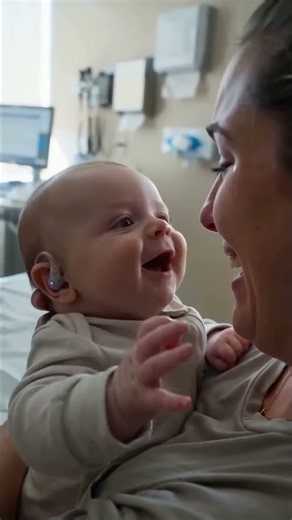 6 Months Baby First Time Hearing Reaction