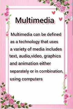 Definition of Multimedia . #multimedia ‪@Creativenotes333‬