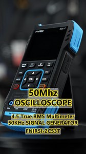 12K views | Discover the FNIRSI® Newly 2C53T, the ultimate handheld solution for precision testing with a fantastic 55% off! ⏰Limited Time Only! ️ 3 in 1 device  2 channels  Digital Storage Oscilloscope  4.5 True RMS Digital Multimeter  50KHz DDS Signal Generator ⚡ Real-time sampling rate 250MSa/s  Storage Depth 1Kpts ♂️ Advanced oscilloscope with 50MHz bandwidth  Shop now >>> https://www.fnirsi.com/products/2c53t | Fnirsi | Facebook