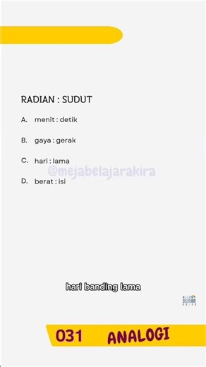 31 - Analogy Questions | College Entrance Test & CPNS TIU #tiu #civil service #state-owned enterp...