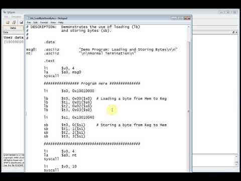 MIPS #17: Load Byte, Store Byte