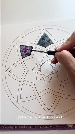 How to Draw an Elegant Geometric Flower Pattern | Easy Compass Drawing #shorts