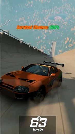 Mega RAMP vs Brian's Toyota Supra Fast & Furious #beamngdrive