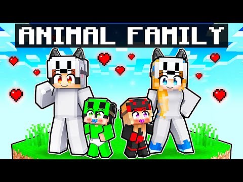 Having an ANIMAL FAMILY in Minecraft!