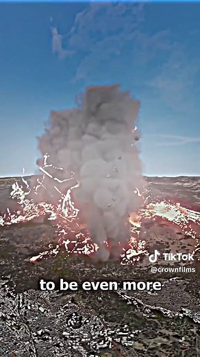 Incredible 3D Volcano Eruption Animation