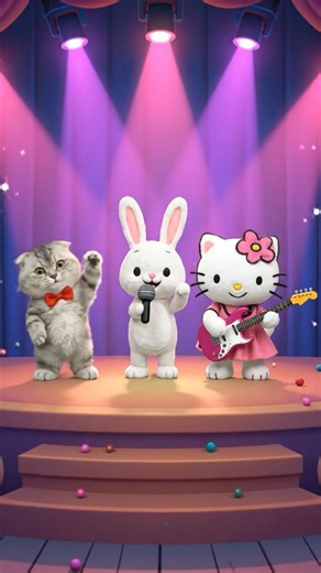 Sanrio loves Cats! 😃 #sanrio #kawaii #concert #hellokitty #kuromi #mymelody #funnycats
