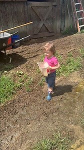 Trying to put chickens away 😂 #happy #horse #love #cow #chicken #funny#baby#babygirl