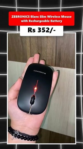 ZEBRONICS Blanc Slim Wireless Mouse with Rechargeable Battery