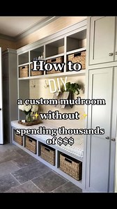 how to diy a custom mudroom using ikea cabinets pt. 1 #diyprojects #mudroommakeover #hometoktik | Leyla DIY & Home Decor