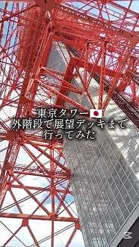 【東京タワー】外階段で登ってみた(600段) #景色綺麗 #東京タワー #エモい #高層 #階段 #shorts #日本 #東京 #東京都 #港区