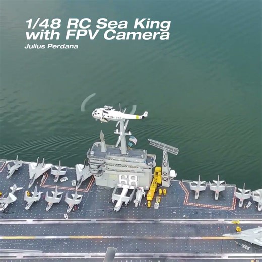Flying 1/48 DIY RC Sea King Helicopter with FPV